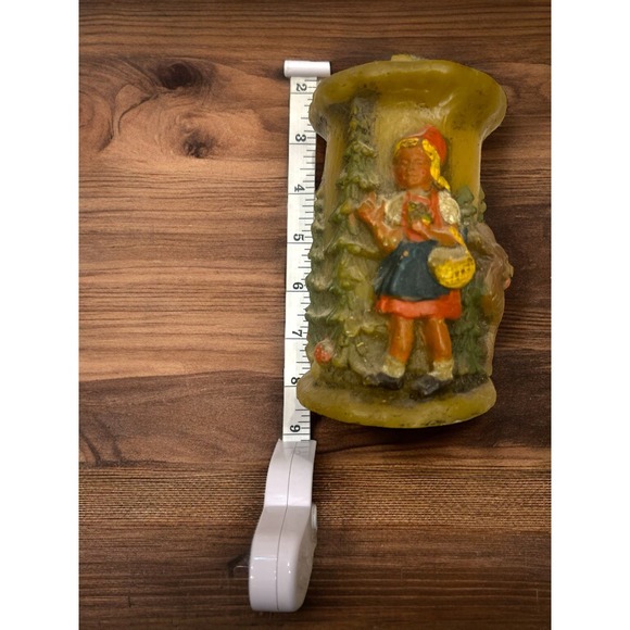 Vintage German Johann Gunter Walldurn Baden Carved Candle Little Red Riding Hood - Picture 3 of 4